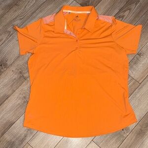 Women's Orange Adidas Polo Shirt